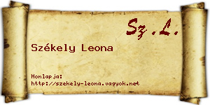 Székely Leona névjegykártya